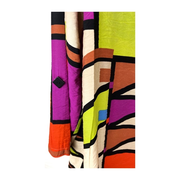 Ali Miles Size S Top Multicolor Block Color 90s Roll Up. - Picture 5 of 5